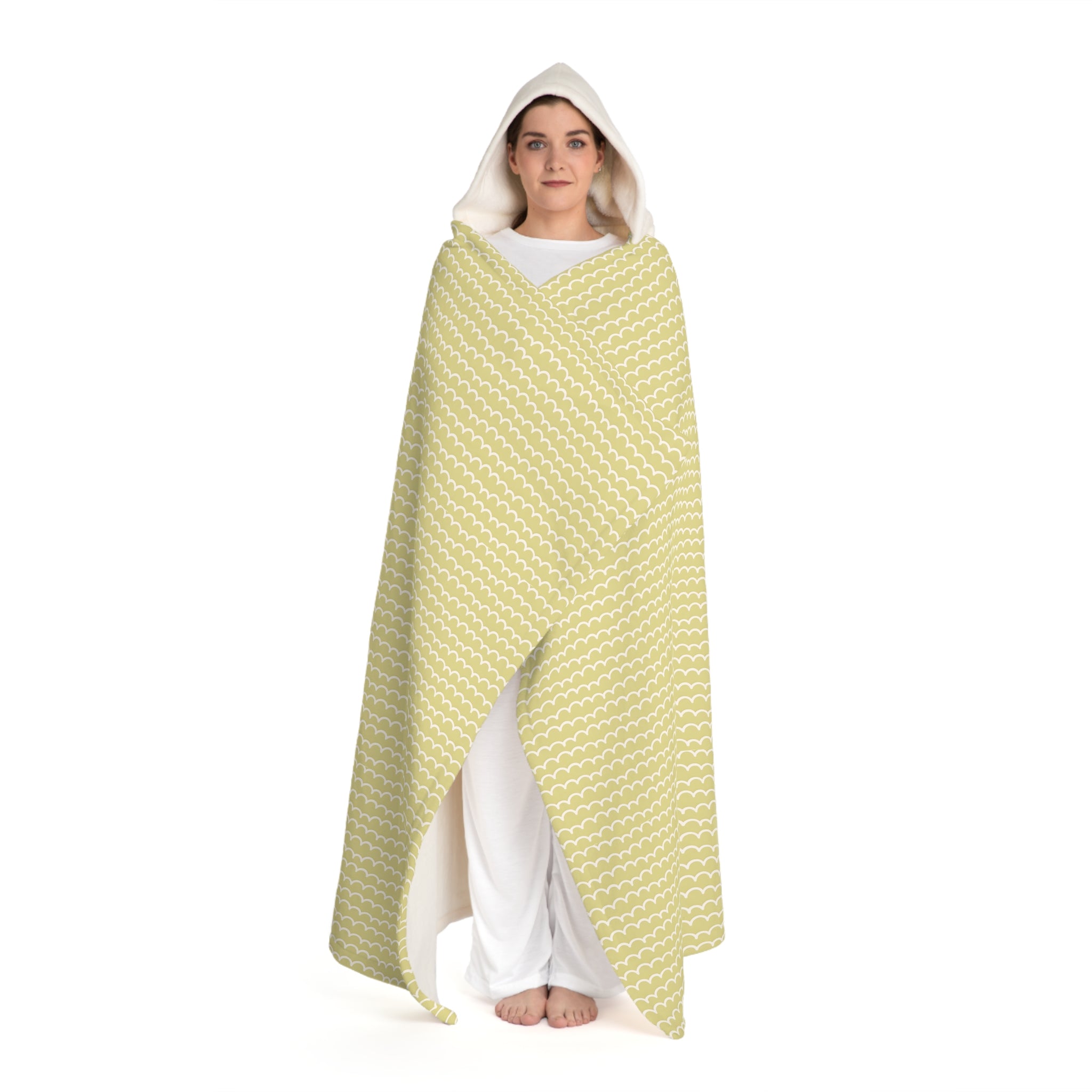 ROSEFOLD Hooded Sherpa Fleece Blanket