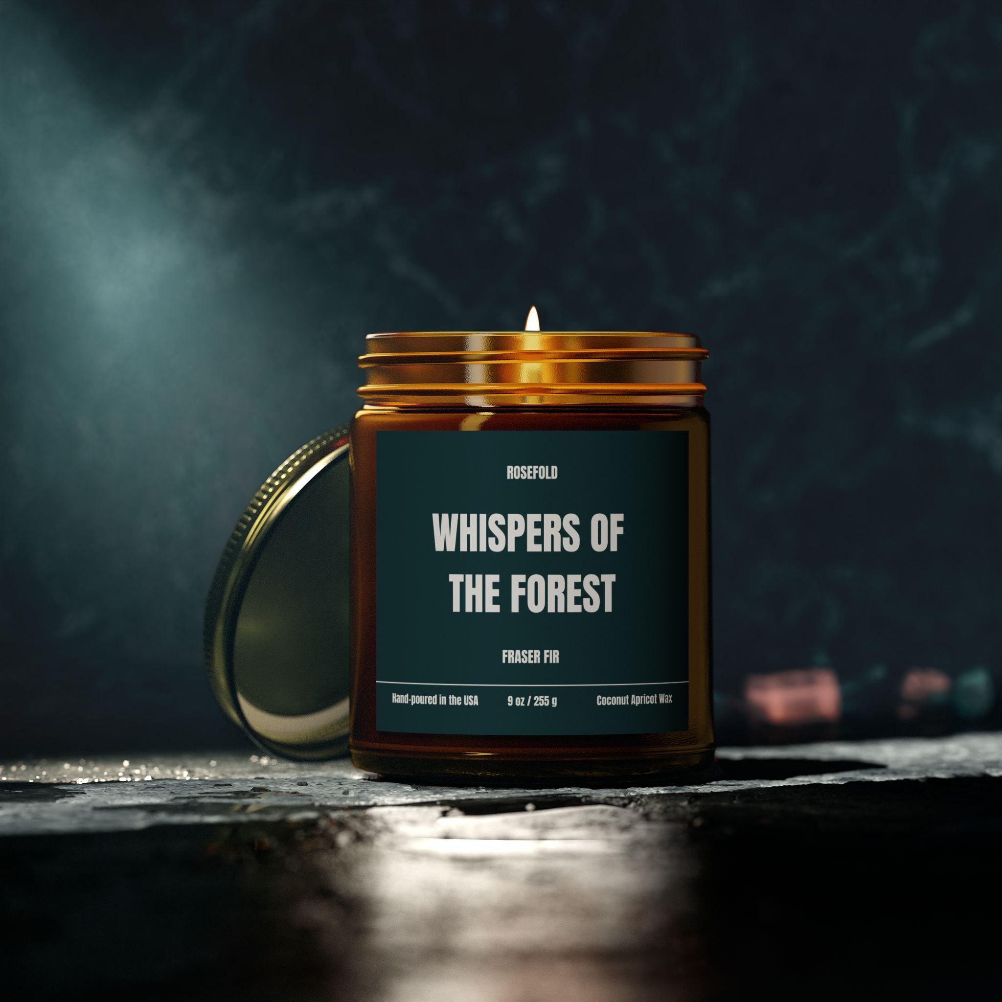 ROSEFOLD Fraser Fir Scented Candle 9oz (Coconut Apricot Wax)