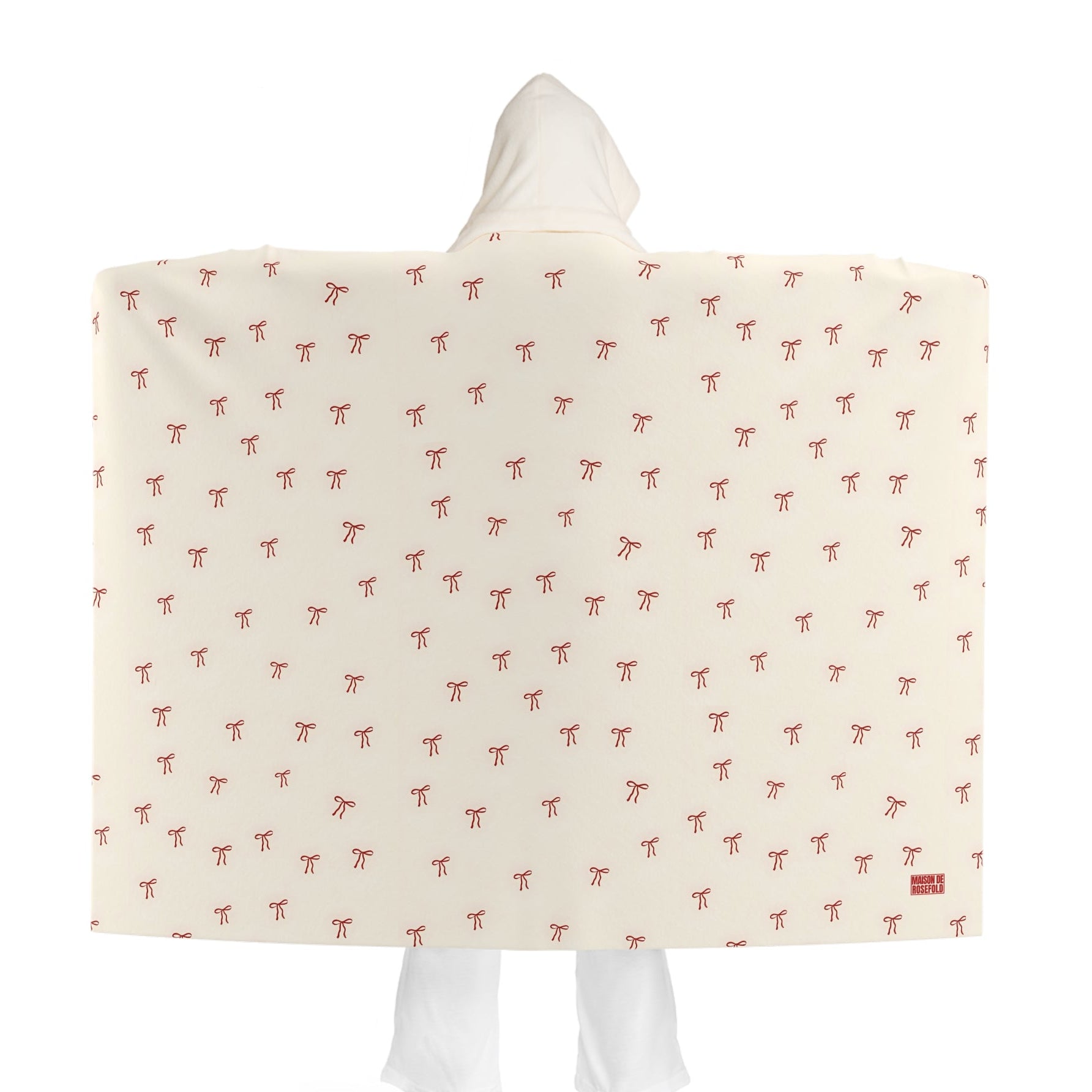 ROSEFOLD Hooded Sherpa Fleece Blanket