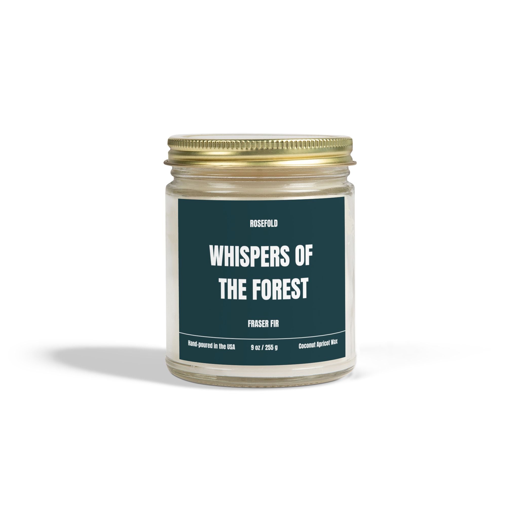 ROSEFOLD Fraser Fir Scented Candle 9oz (Coconut Apricot Wax)
