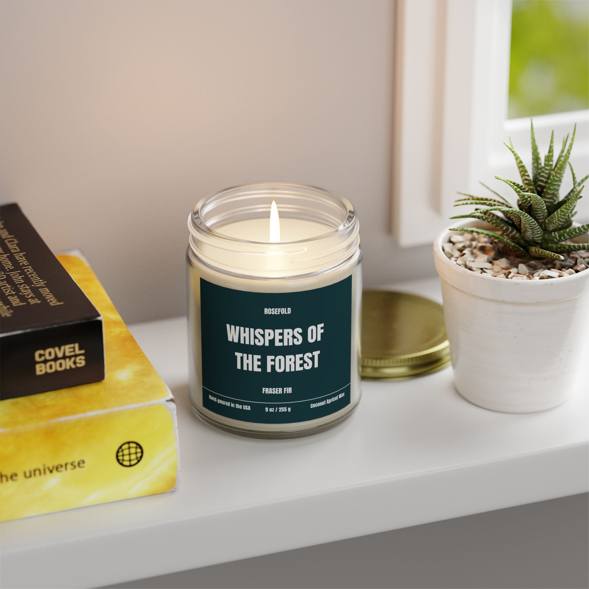 ROSEFOLD Fraser Fir Scented Candle 9oz (Coconut Apricot Wax)
