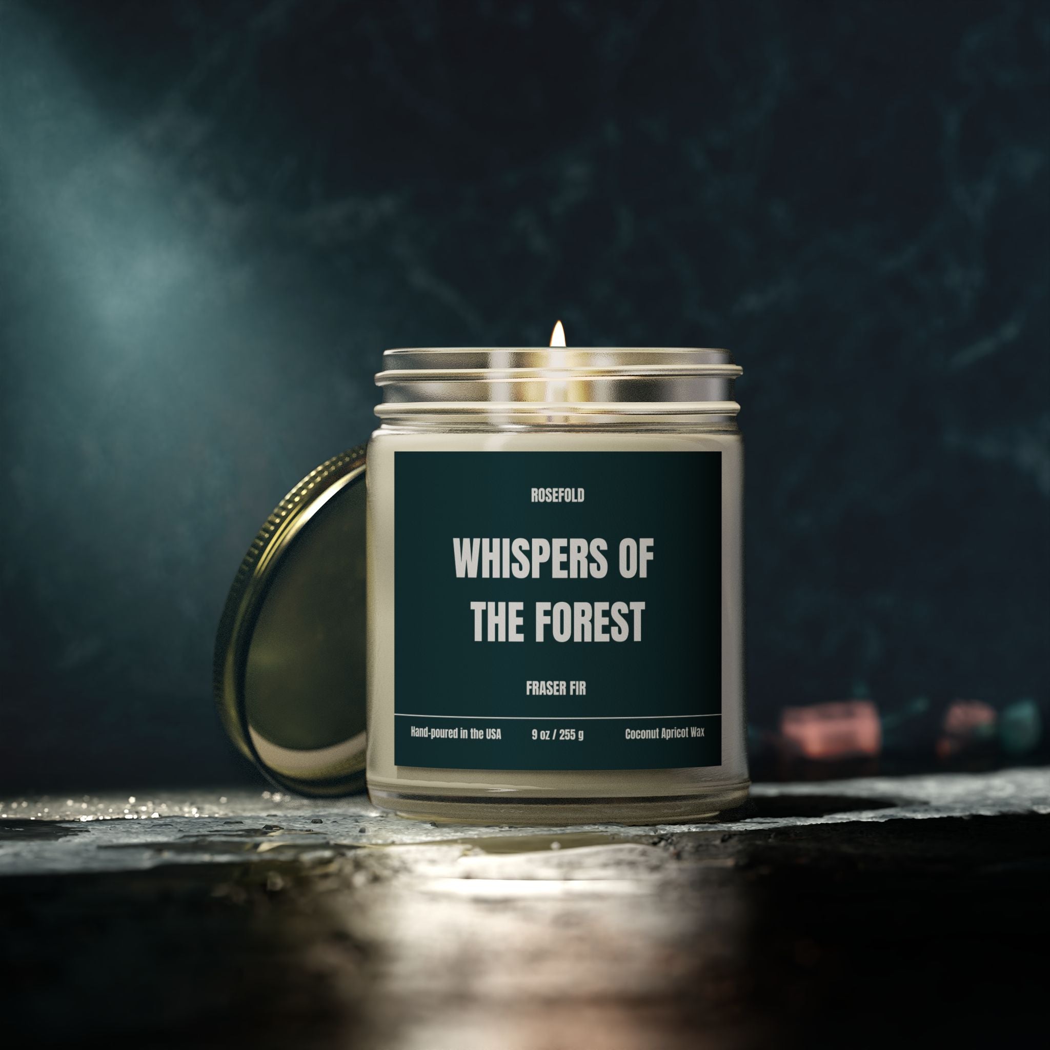 ROSEFOLD Fraser Fir Scented Candle 9oz (Coconut Apricot Wax)