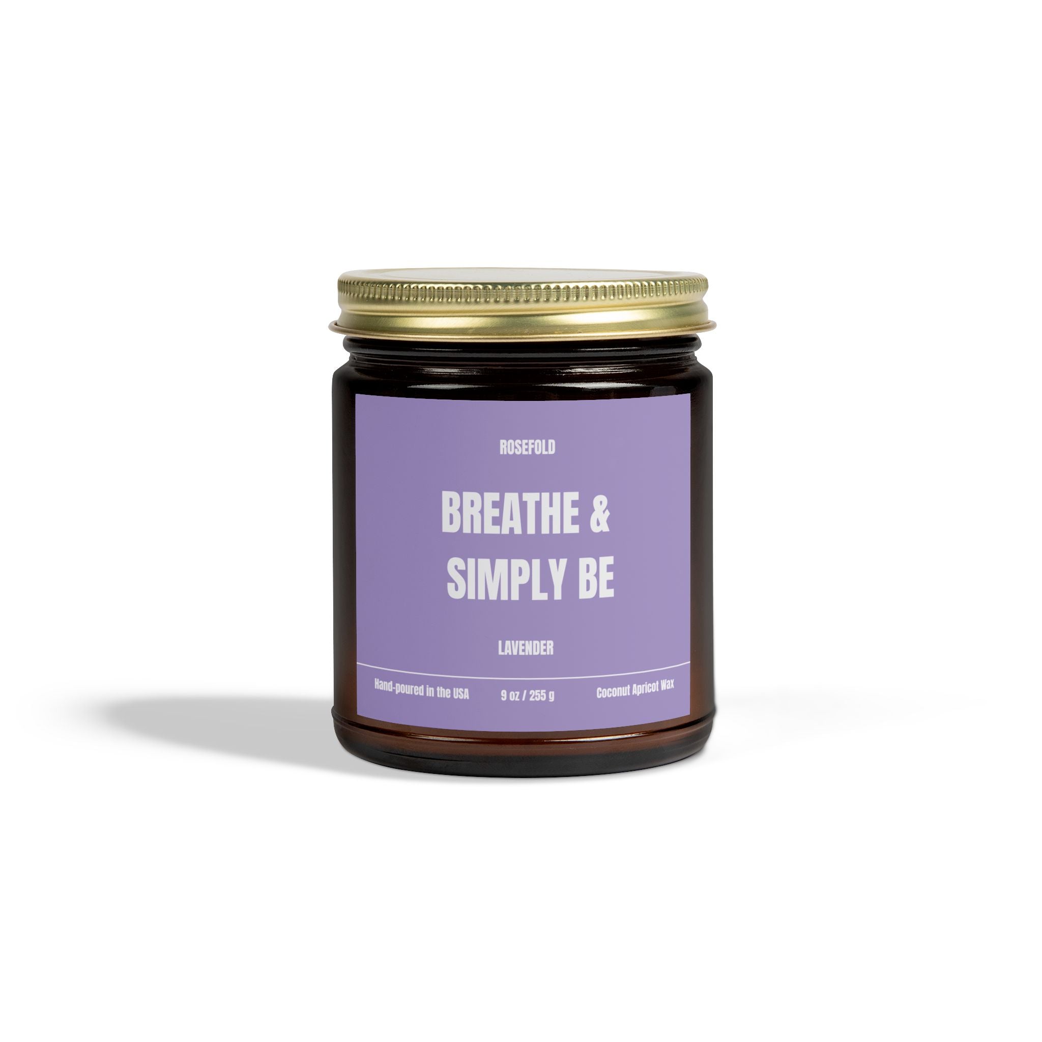 ROSEFOLD  Lavender Scented Candle 9oz (Coconut Apricot Wax)