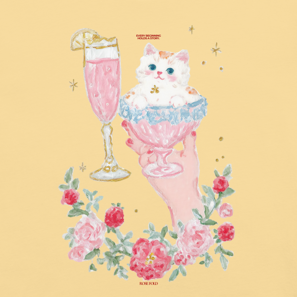 Martini Meow T-shirt (Garment-Dyed Heavyweight)